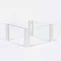 محفظه شیشه ای  متوسط ارتفاع 8 سانتی متر بدون درب ثابت